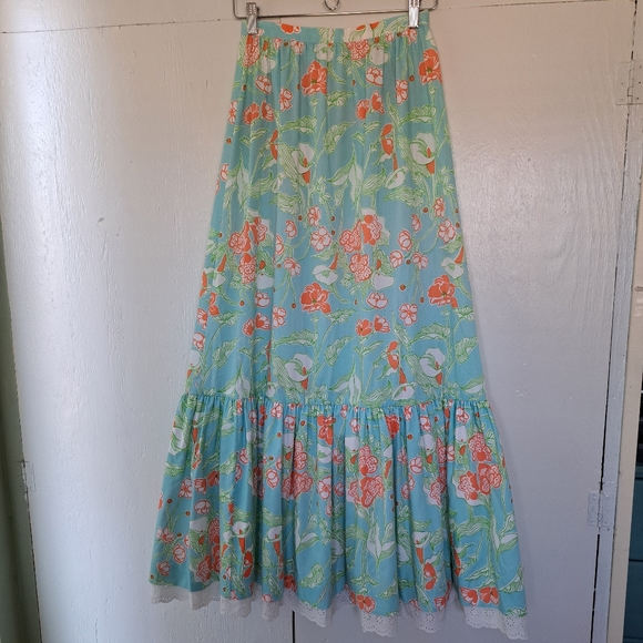 Lilly Pulitzer Dresses & Skirts - Vintage 60s The Lilly Lilly Pulitzer Floral Eyelet Tiered Maxi Skirt SZ 8